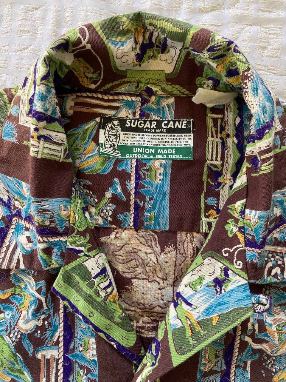 Cowboy Fullprint Button Up Shirt By Sugar Cane