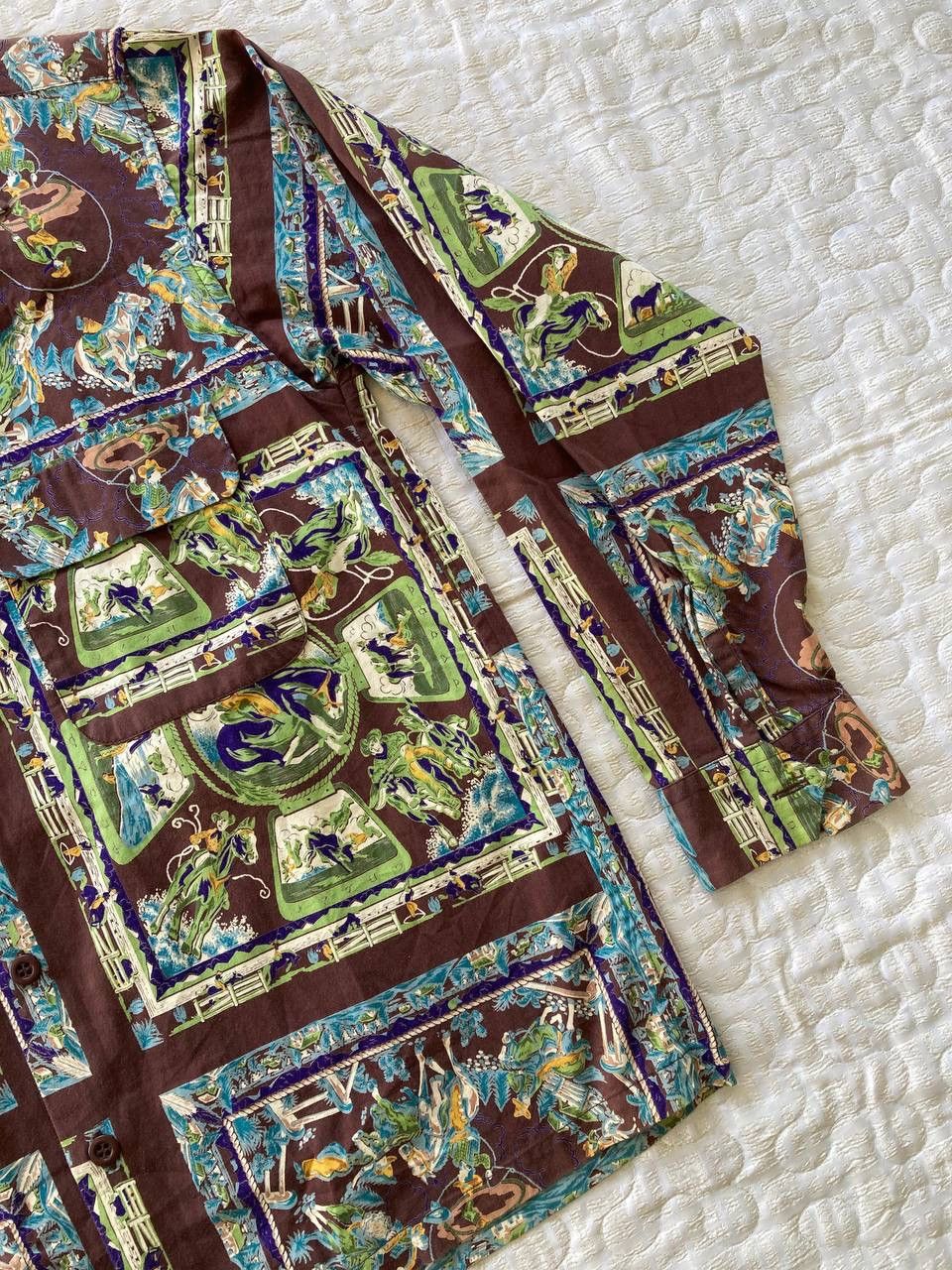 Cowboy Fullprint Button Up Shirt By Sugar Cane