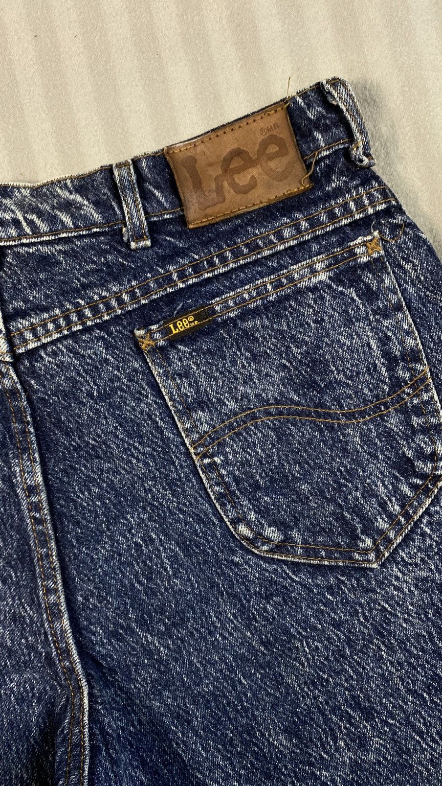 Lee × Vintage Vintage Lee 80s Stone Wash Denim Good Condition Size US 34 / EU 50 - 8 Thumbnail