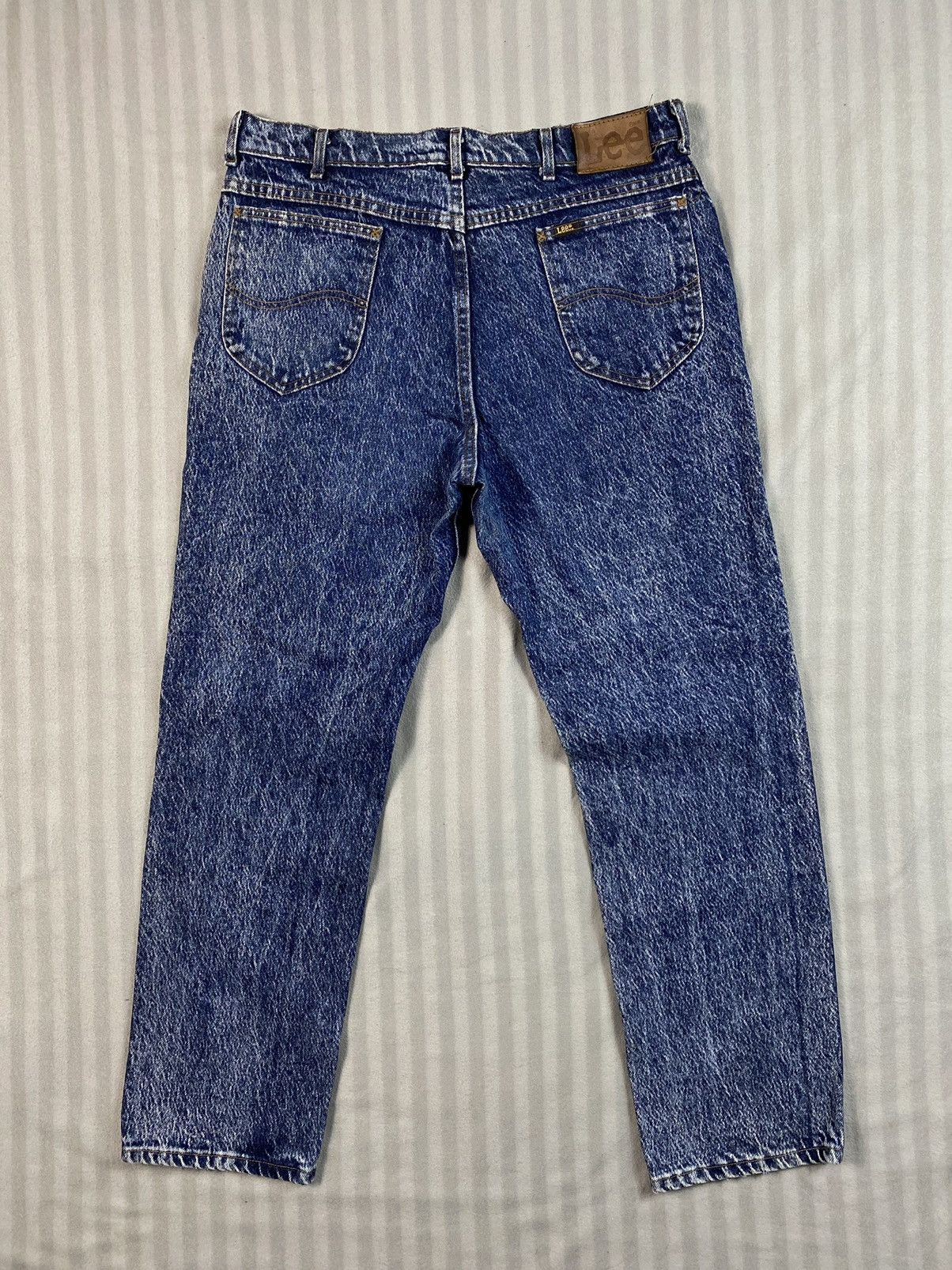Lee × Vintage Vintage Lee 80s Stone Wash Denim Good Condition Size US 34 / EU 50 - 2 Thumbnail