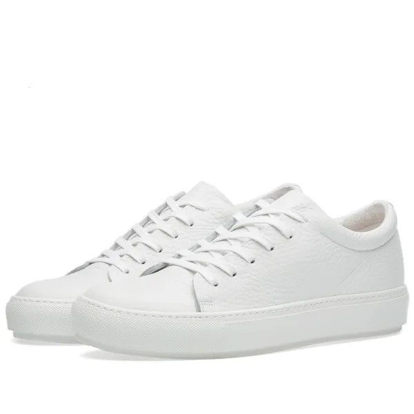 Acne Studios NEW 40 White Adrian Classic Sneakers Grain Leather Shoes Size US 7 / EU 40 - 1 Thumbnail