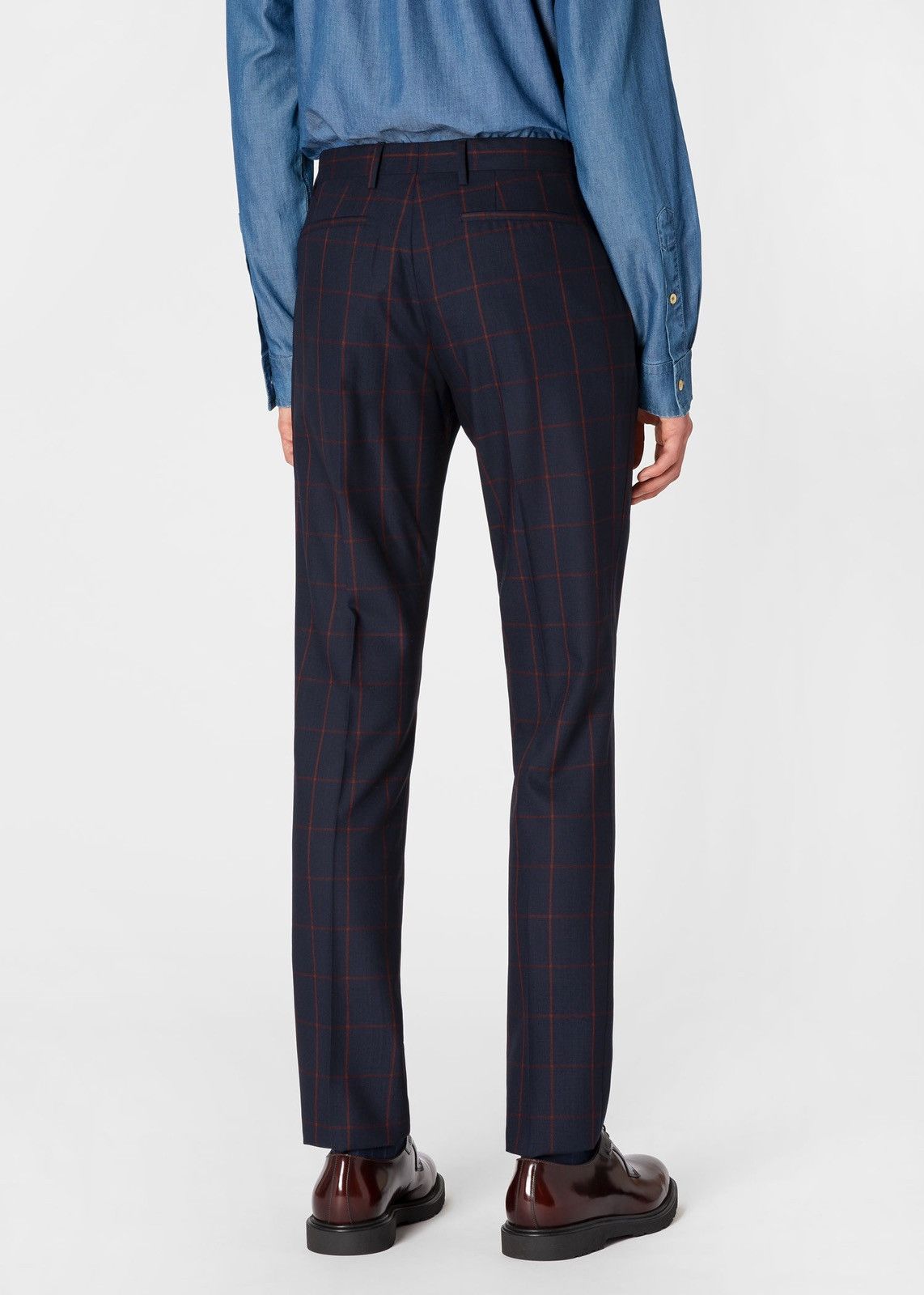 Paul Smith NEW sz32 Slim Windowpane Check Loro Piana Wool Trouser Pants Size US 32 / EU 48 - 2 Thumbnail