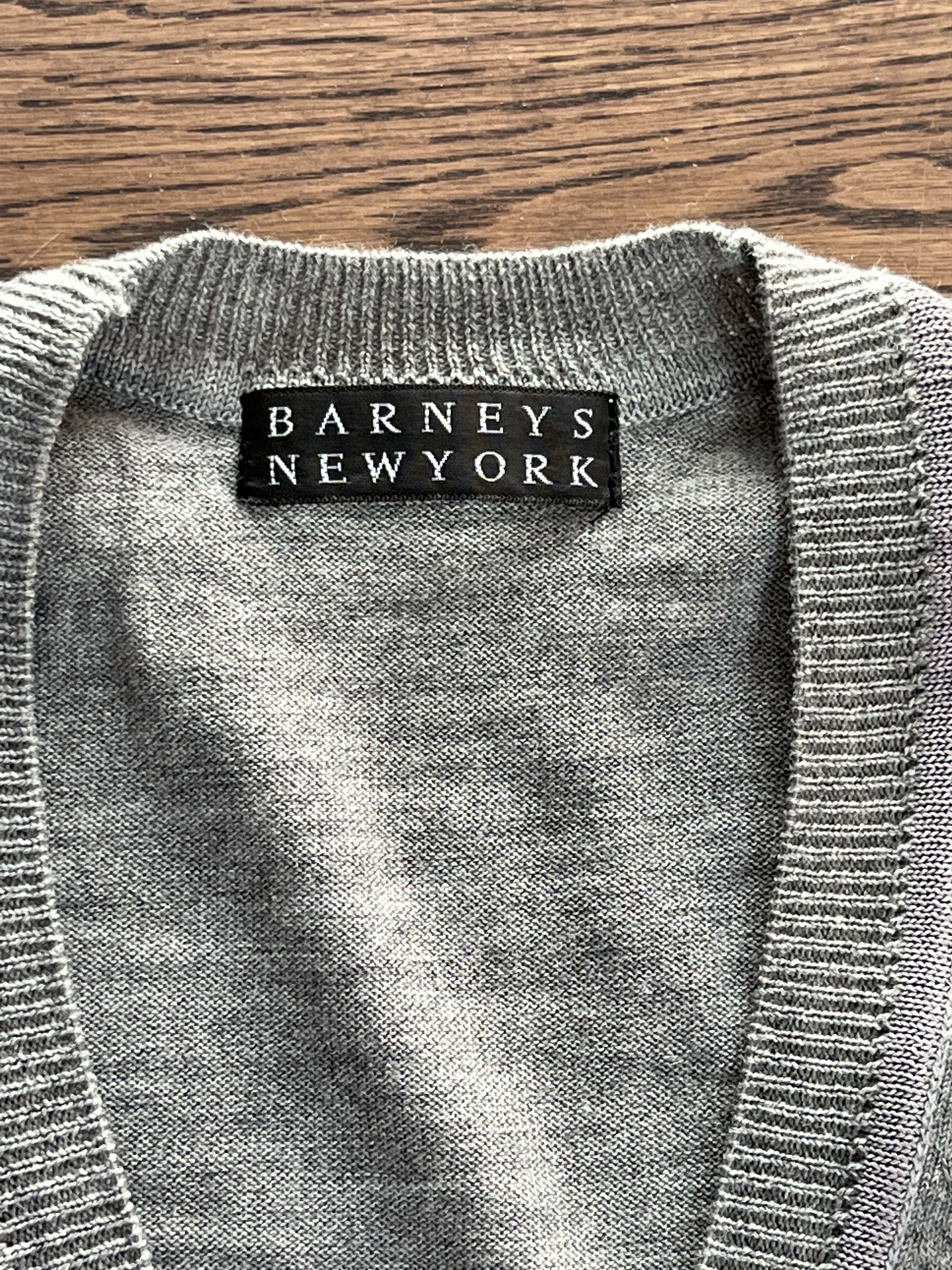 Barneys New York Barneys New York Japan Version Wool Fine Knit Mens Grey Vest Size US S / EU 44-46 / 1 - 7 Thumbnail