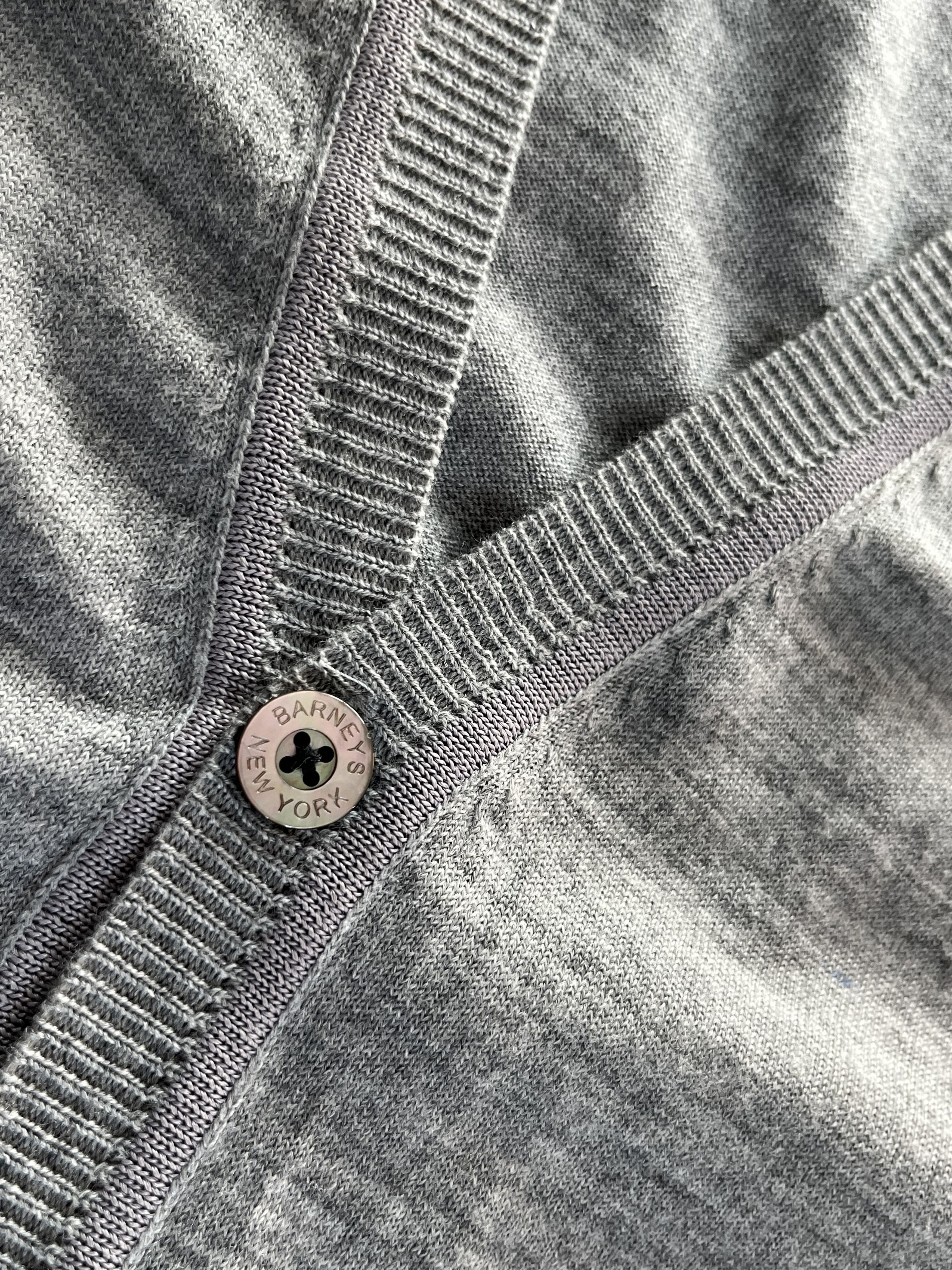 Barneys New York Barneys New York Japan Version Wool Fine Knit Mens Grey Vest Size US S / EU 44-46 / 1 - 11 Thumbnail