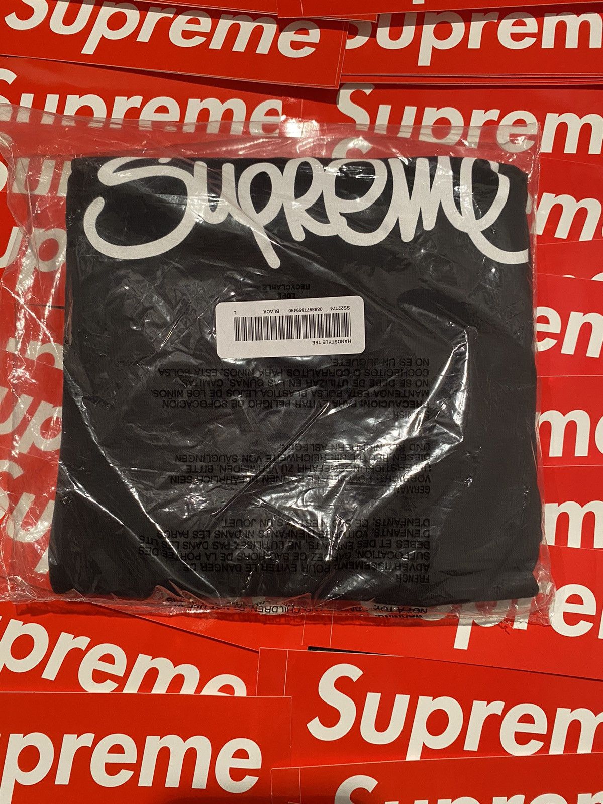 Supreme Supreme Handstyle Tee black large ss22 Deadstock 2022 