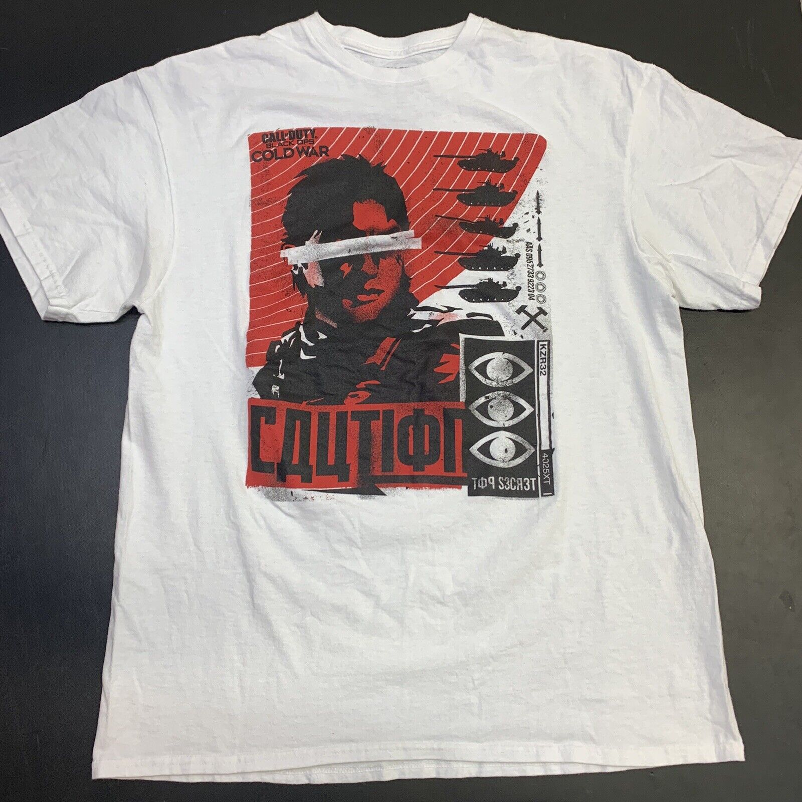 Vintage Mens Call Of Duty Black Ops Cold War Shirt White Video Game ...