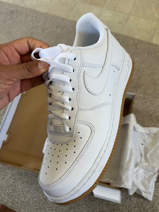 white air force 1 black check gum bottom