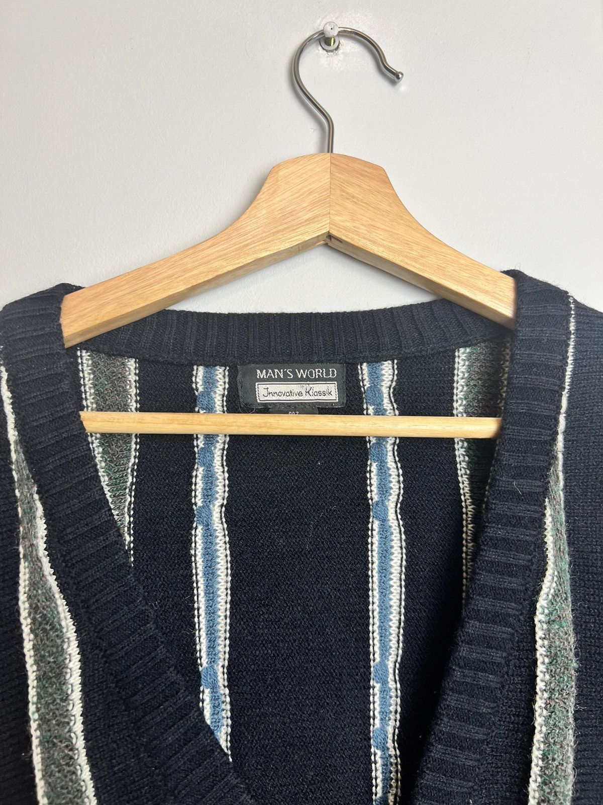 Vintage Vintage 90s Coloured Cable Knit Cardigan Like Coogi Size US XL / EU 56 / 4 - 5 Thumbnail