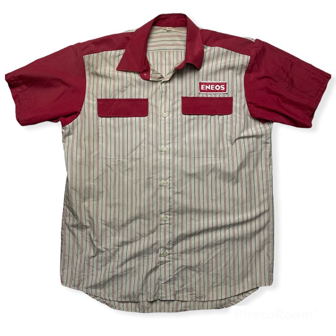 Japanese Brand × Other × Vintage Vintage ENEOS WorkwearShirt Size US L / EU 52-54 / 3 - 1 Thumbnail