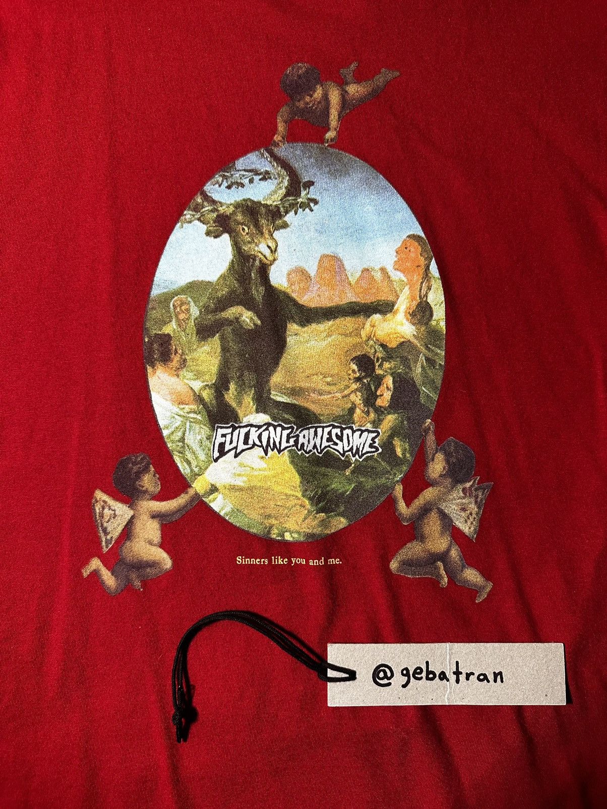 【FUCKING AWESOME】 SINNERS LIKE YOU AND ME S/S TEE MOSS Fucking Awesome Sinners Like You and Me T-Shirt - moss | Tactics