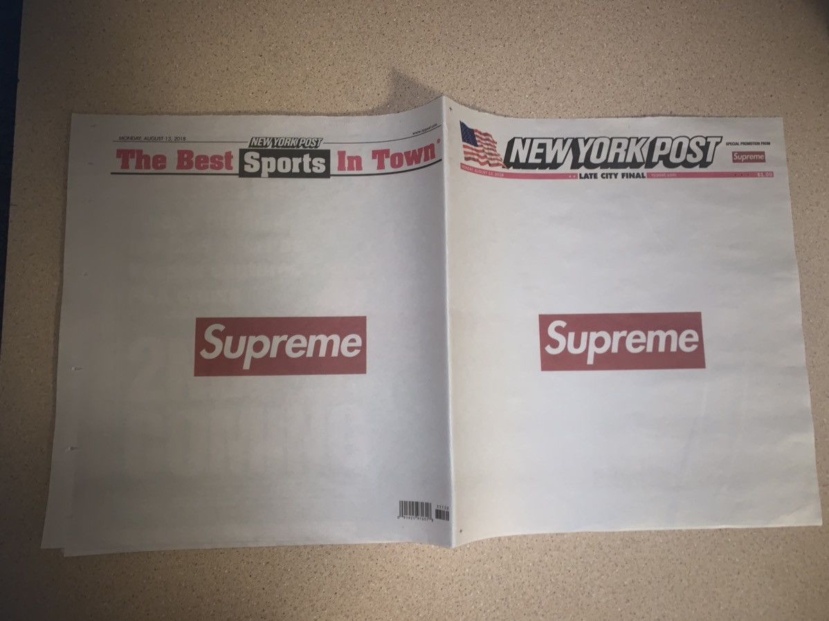 Supreme NewYork Post x Supreme Newspaper Rare Size ONE SIZE - 5 Thumbnail