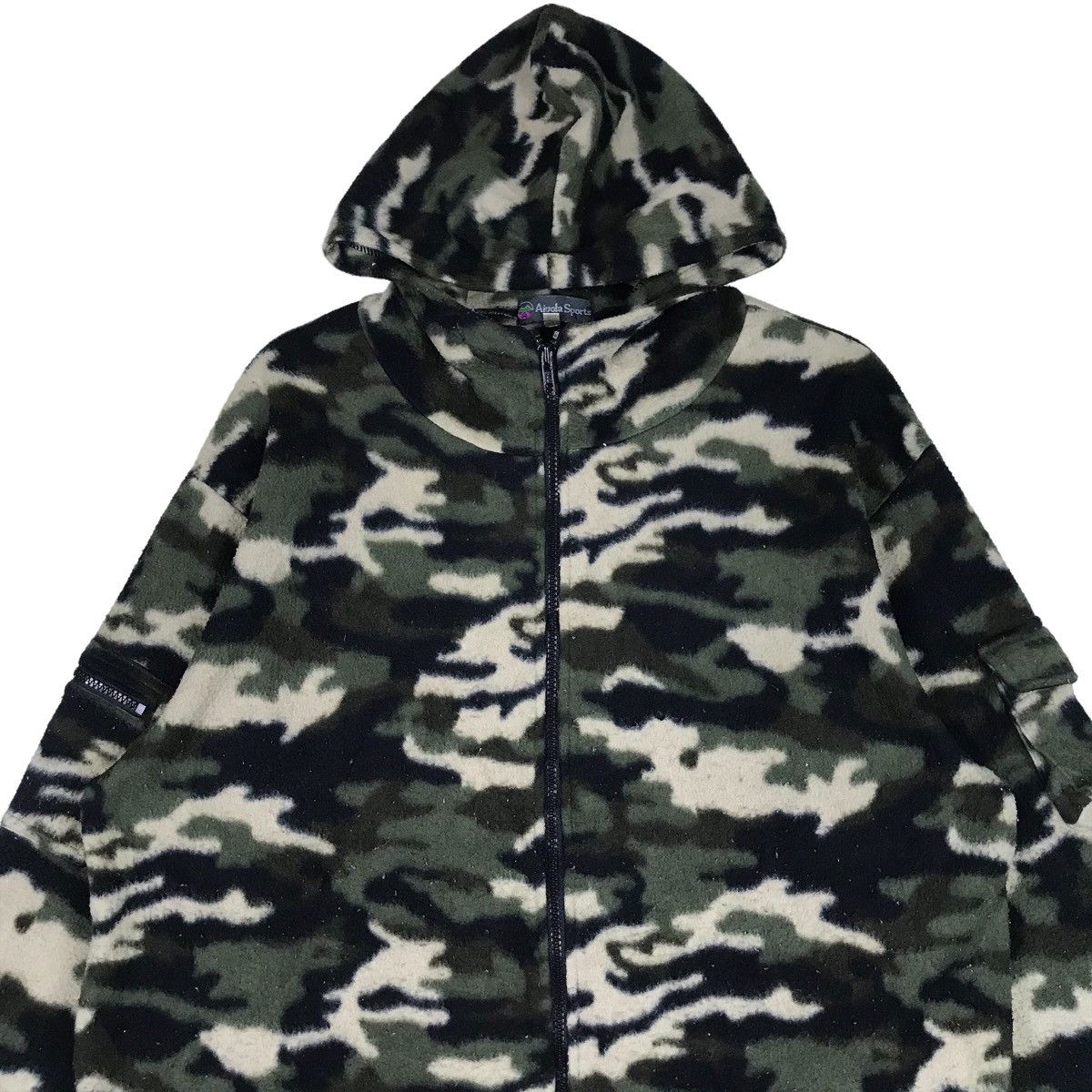 Vintage Aiuola Sports Camouflage Military Jacket Sweater