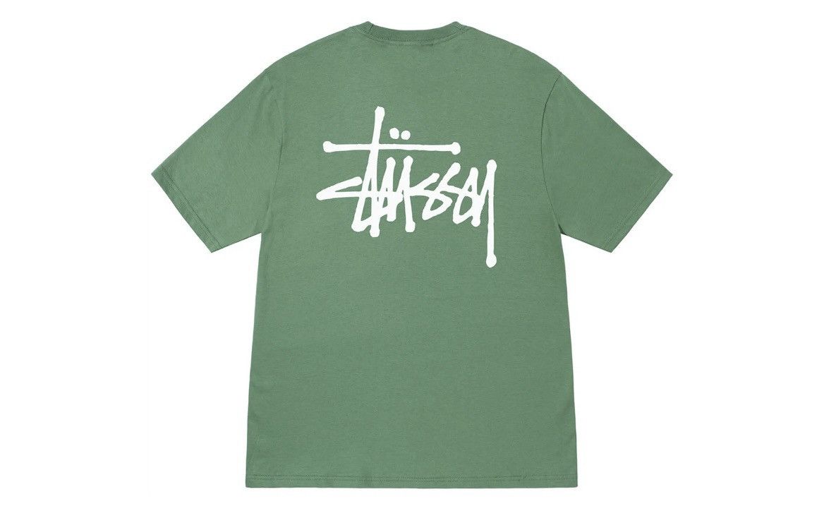 Stussy Basic Tee Shirt Green FW22