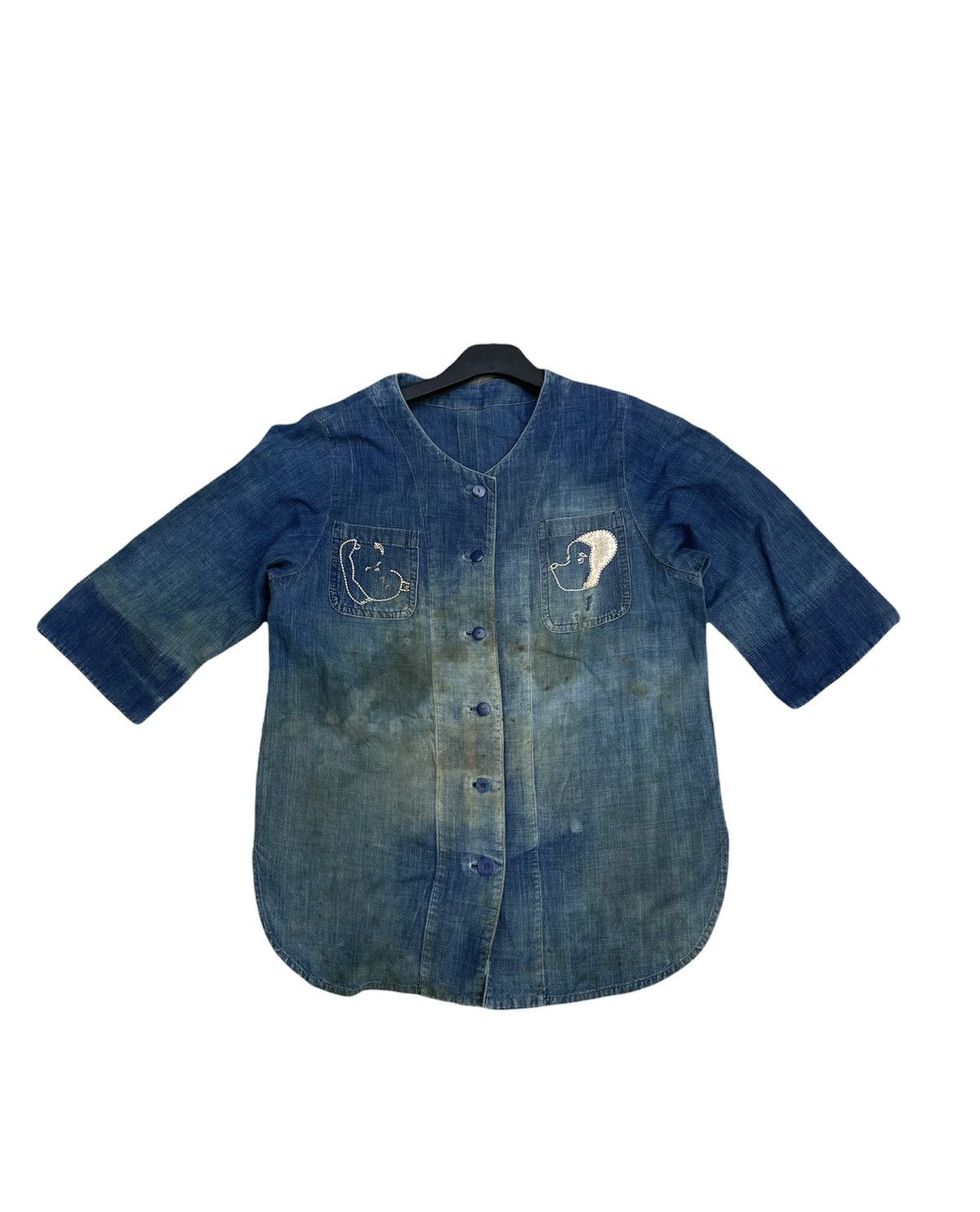 Vintage Vintage Unknown Denim Shirt Size US M / EU 48-50 / 2 - 1 Thumbnail