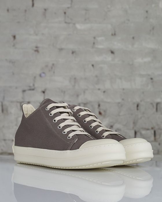 Rick Owens NEW DRKSHDW Canvas Low Ramones in Dust/Milk | Grailed