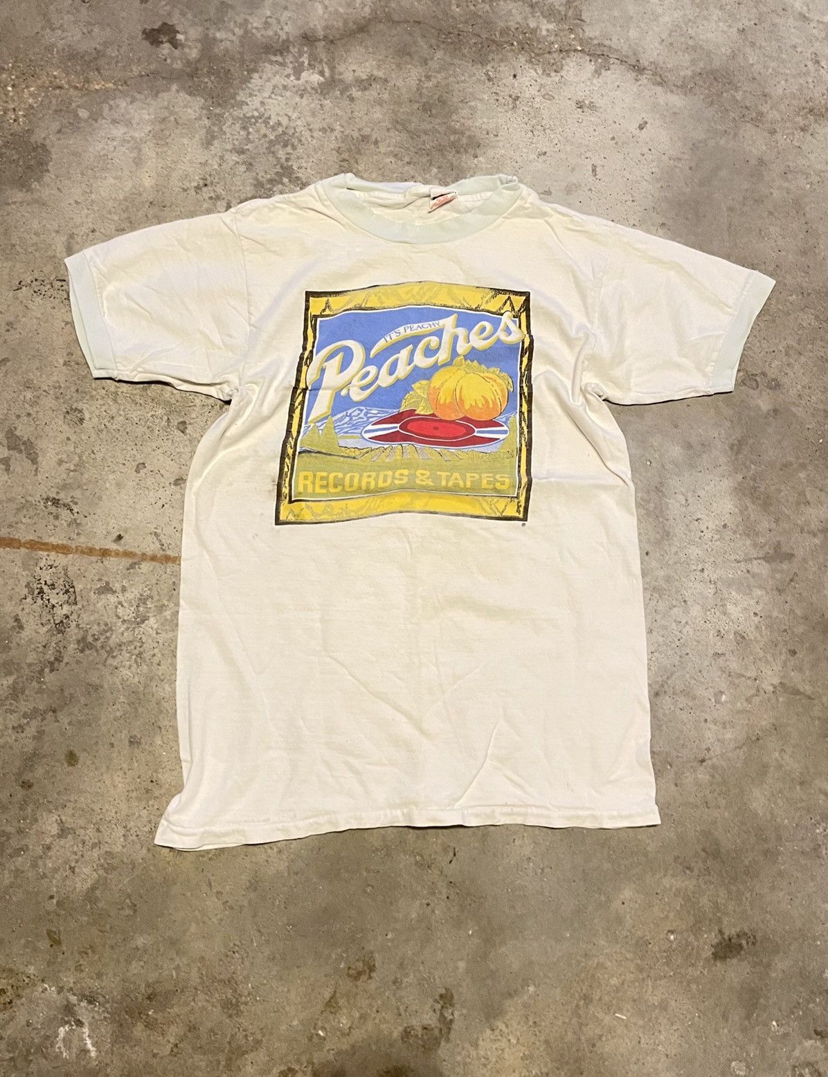Vintage 70s peaches records ringer t shirt