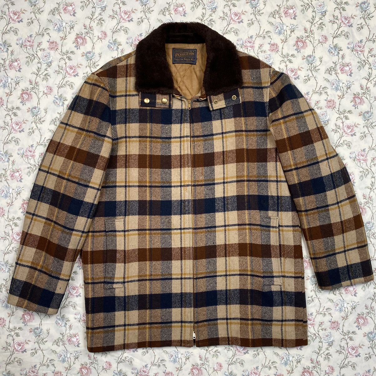Vintage Rare Vintage 50s plaid Pendleton wool Jacket full zip | Grailed