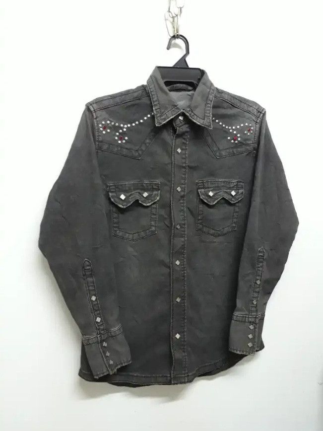 Japanese Brand 💥Unnamed Square Button japanese Western Shirt Size US L / EU 52-54 / 3 - 4 Thumbnail