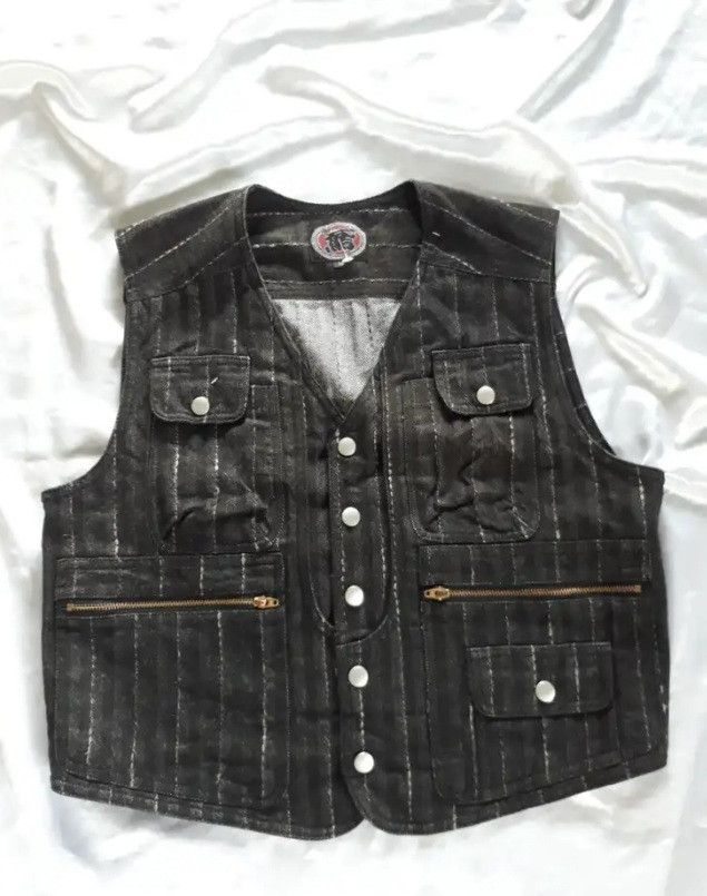 Japanese Brand 💥Stripe japanese harajuku denim vest Size US M / EU 48-50 / 2 - 3 Thumbnail