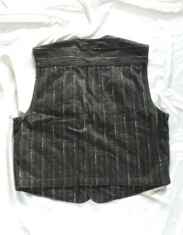 Japanese Brand 💥Stripe japanese harajuku denim vest Size US M / EU 48-50 / 2 - 2 Thumbnail