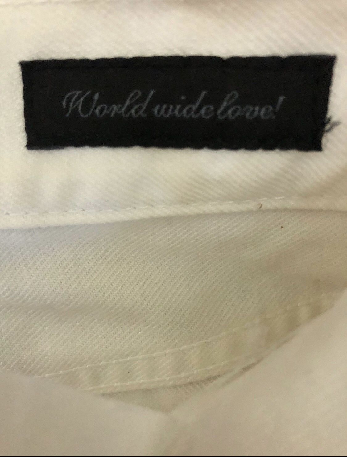 Japanese Brand Art World War CBGB Punk Rock Design White Jeans Size US 32 / EU 48 - 8 Thumbnail