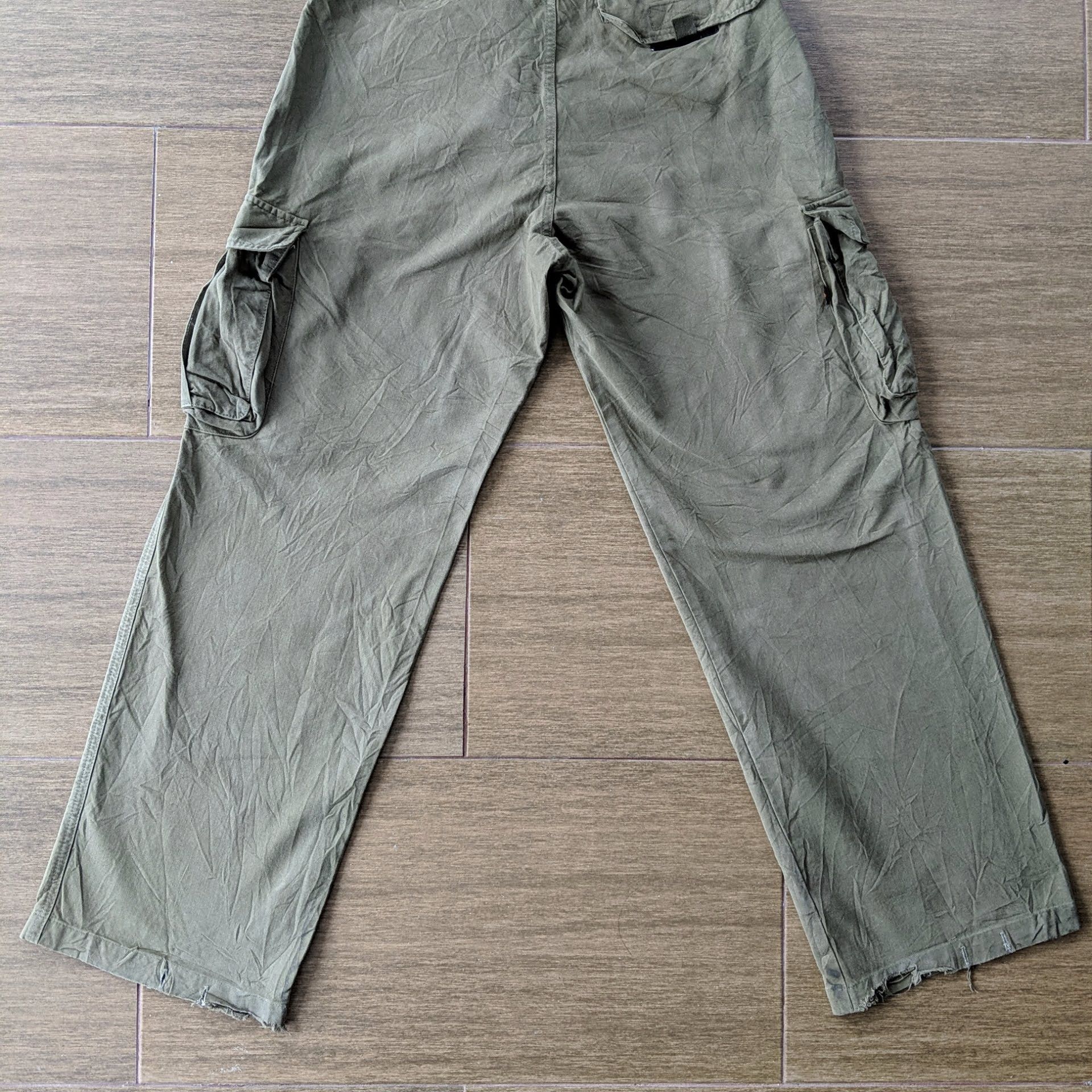 Japanese Brand Alpha Industries Tactical Multipocket Distressed Cargo Pants Size US 32 / EU 48 - 14 Thumbnail