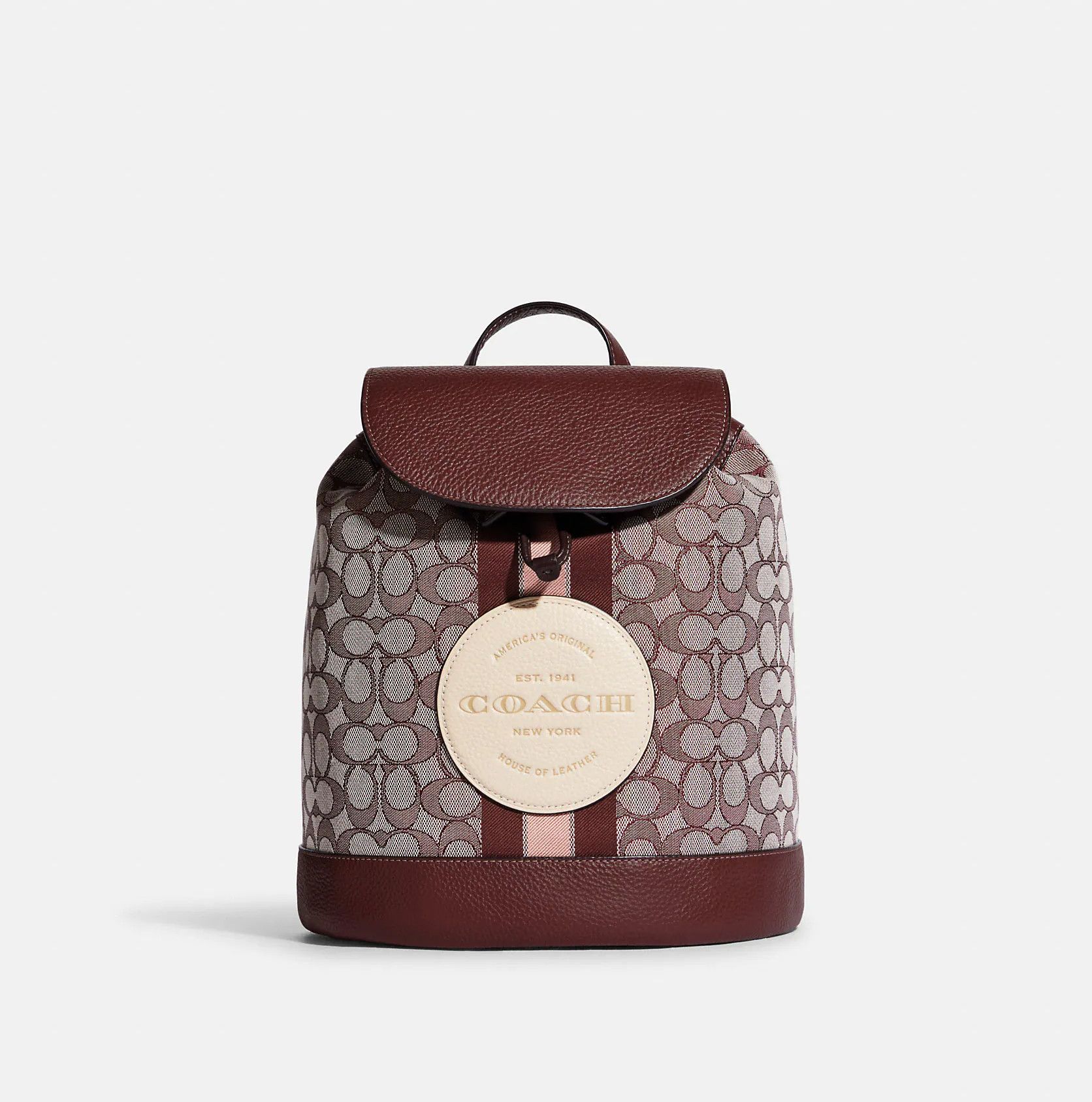 Dempsey Drawstring Backpack In Signature Jacquard