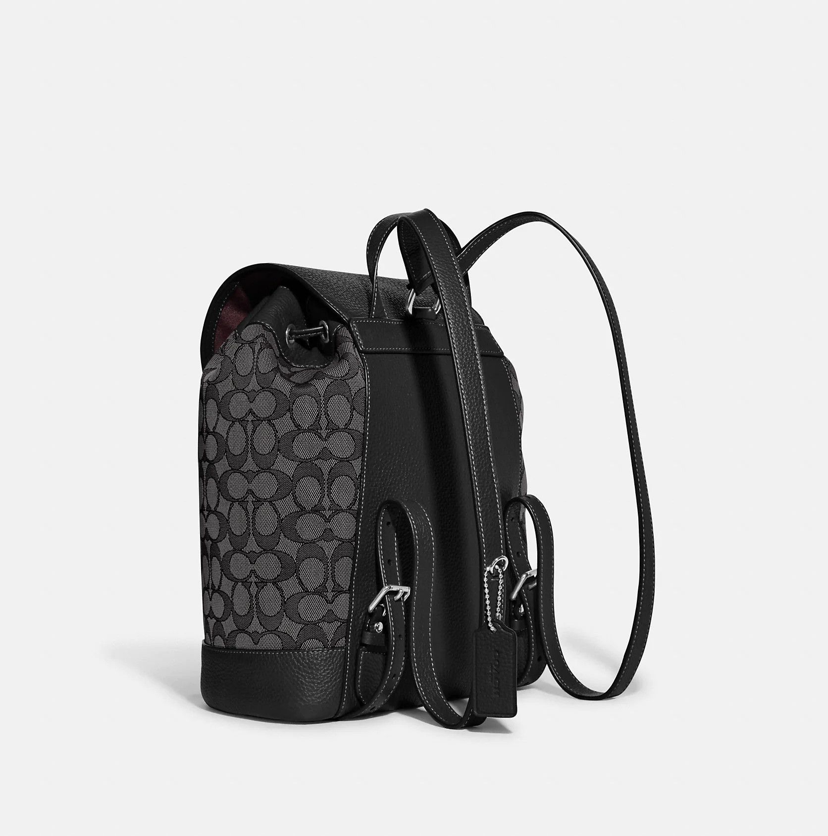 Dempsey Drawstring Backpack In Signature Jacquard
