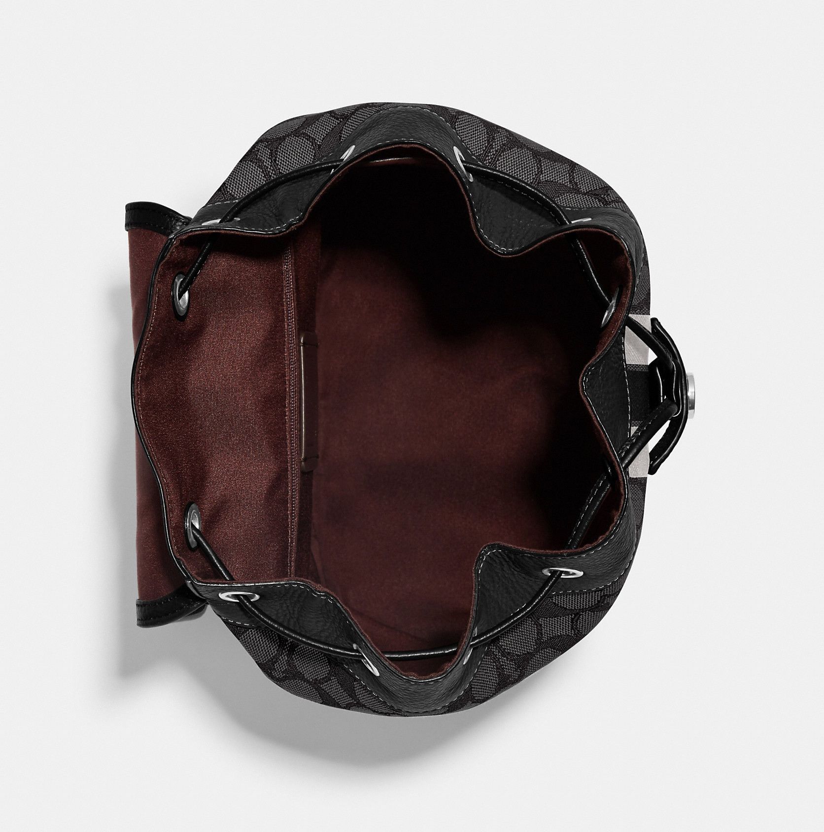 Dempsey Drawstring Backpack In Signature Jacquard