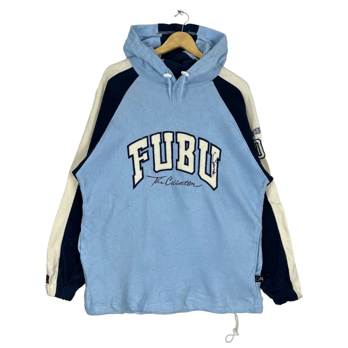 Sweat à Capuche FUBU Argenté Brillant - Taille XXL - Occasion Très Bon état (petite Tache)