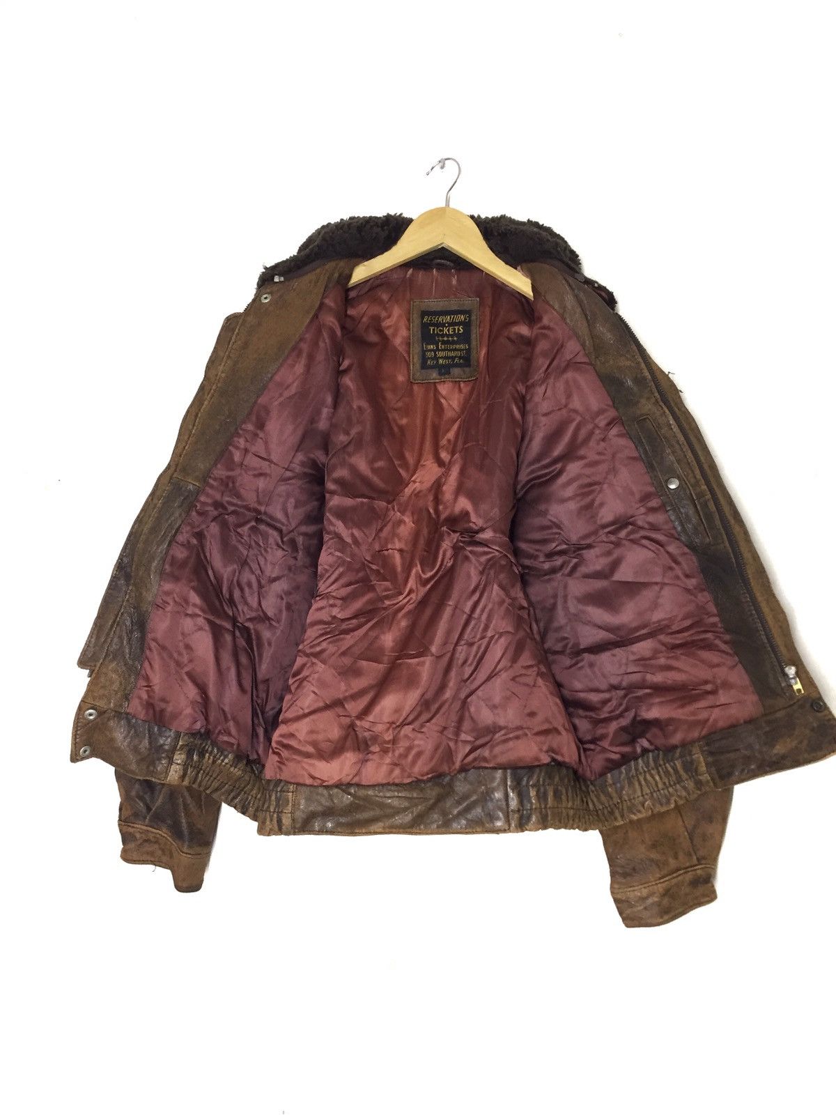 Japanese Brand × Vintage Vintage 80s Flight Jacket Leather Jacket Size US L / EU 52-54 / 3 - 2 Thumbnail