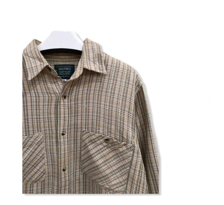 Vintage Vintage Bed Ford Flannel Shirt 👕 Size US M / EU 48-50 / 2 - 2 Thumbnail