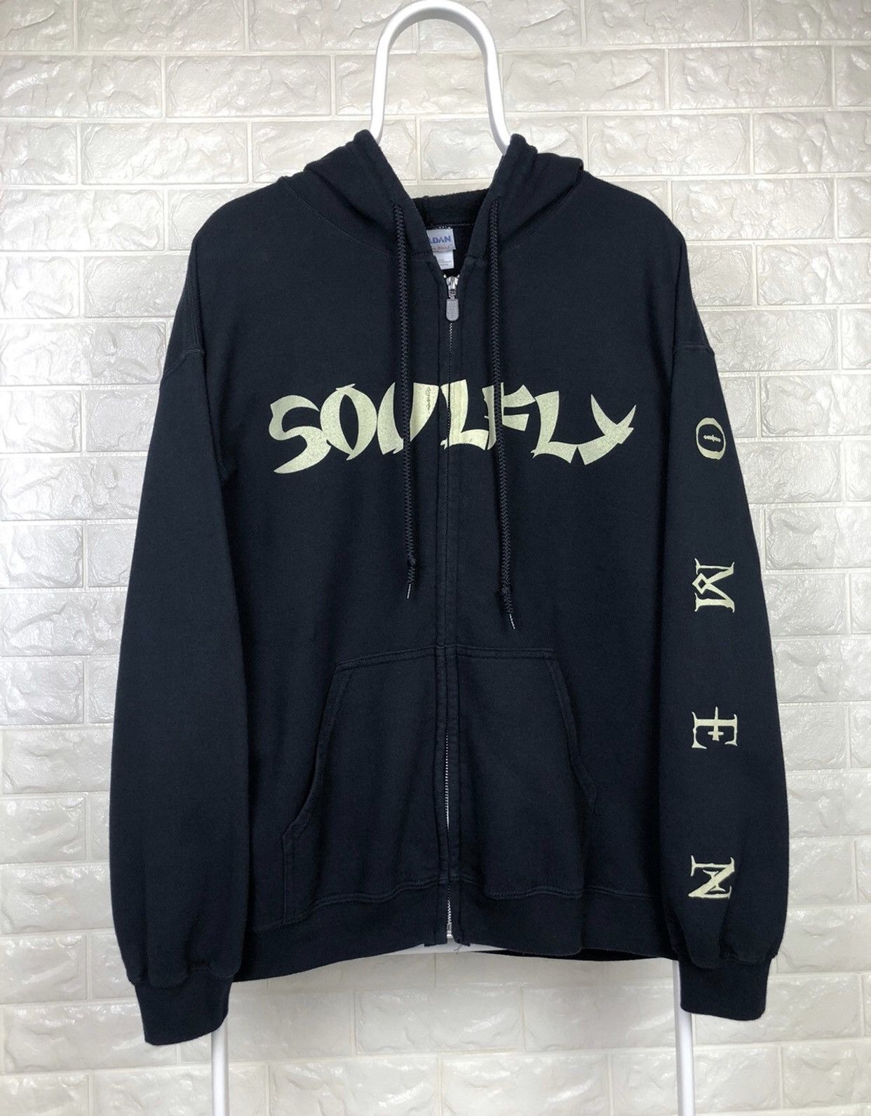 Band Tees × Vintage VINTAGE SOULFLY ZIP-UP HOODIE Size US L / EU 52-54 / 3 - 2 Thumbnail