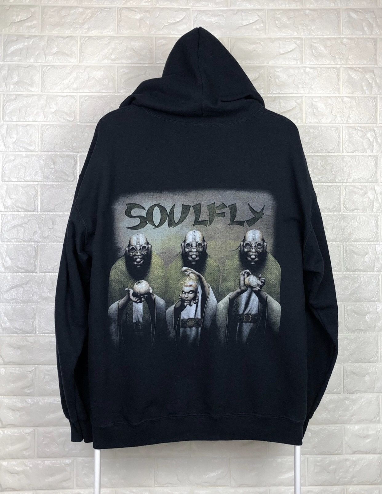 Band Tees × Vintage VINTAGE SOULFLY ZIP-UP HOODIE Size US L / EU 52-54 / 3 - 1 Thumbnail