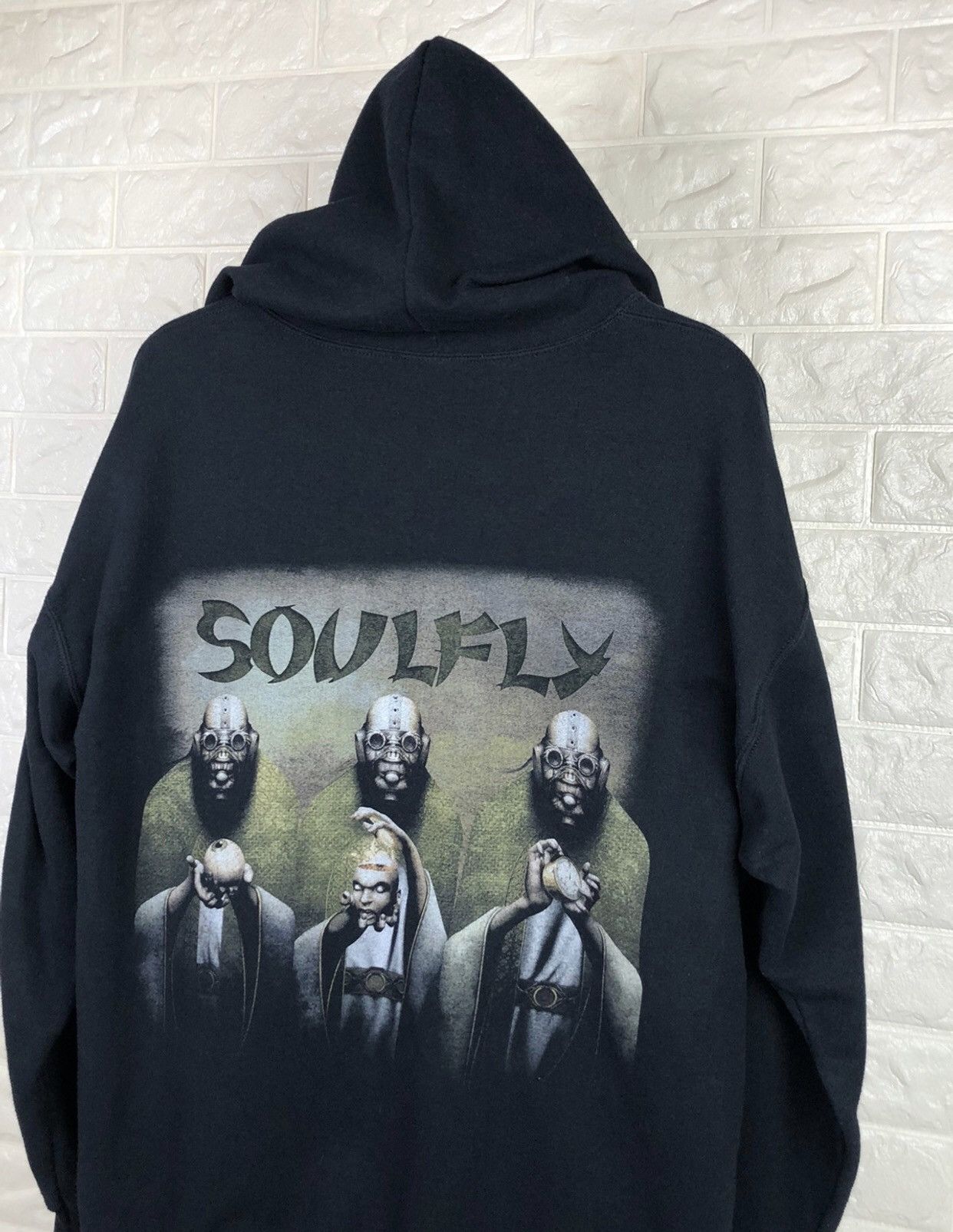 Band Tees × Vintage VINTAGE SOULFLY ZIP-UP HOODIE Size US L / EU 52-54 / 3 - 3 Thumbnail