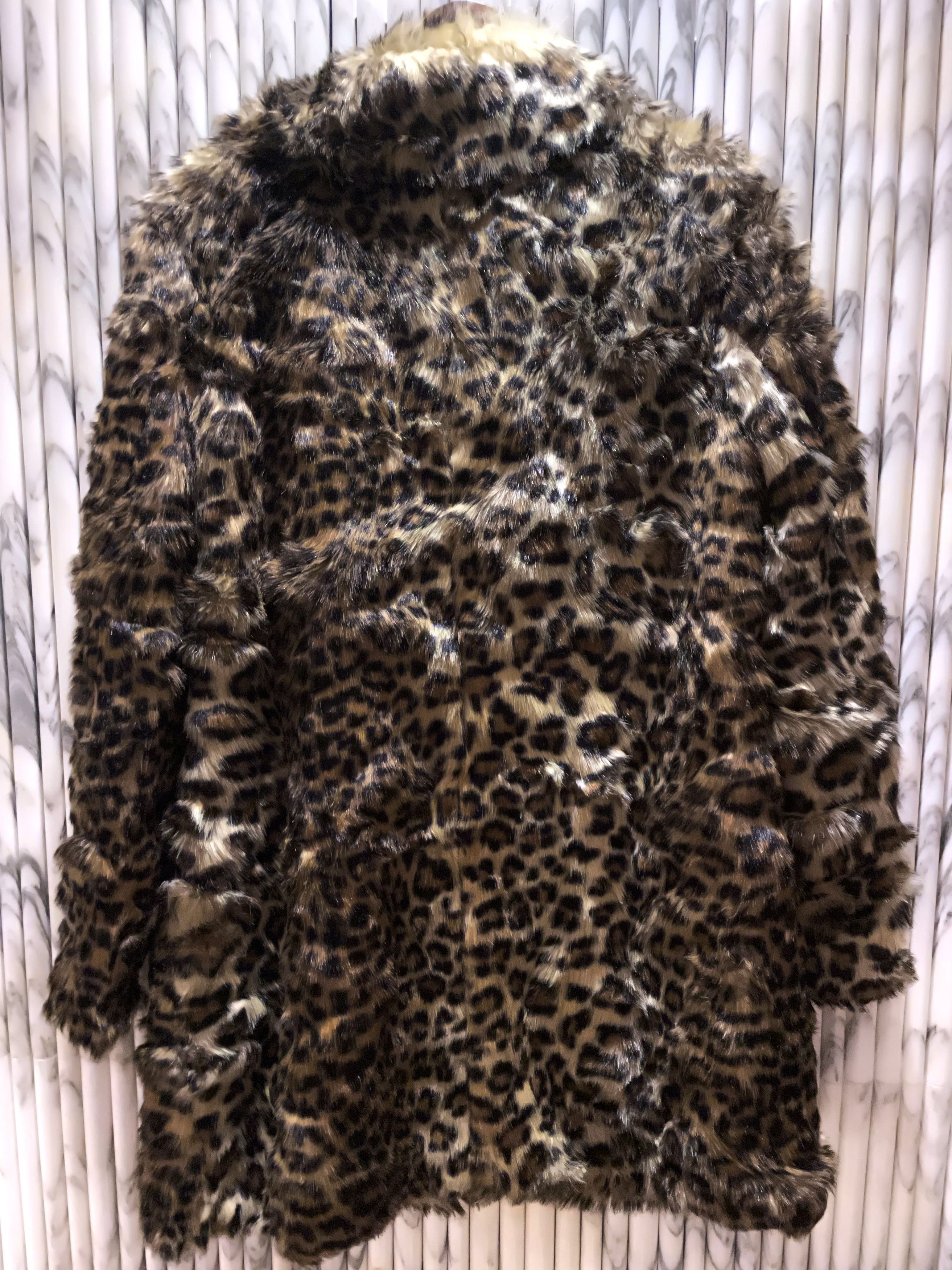 New Look VINTAGE SHAGGY LEOPARD BABYCAT FAUX FUR COAT Size US M / EU 48-50 / 2 - 14 Thumbnail