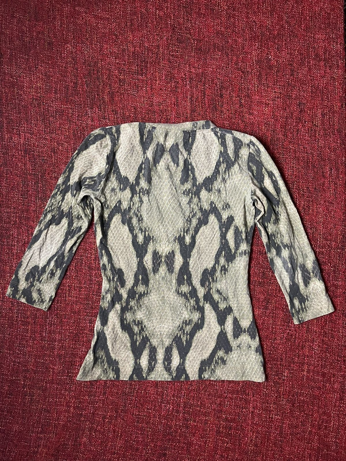 Just Cavalli × Roberto Cavalli × Vintage Just Cavalli vintage snake skin python pattern longsleeve Size S / US 4 / IT 40 - 6 Thumbnail
