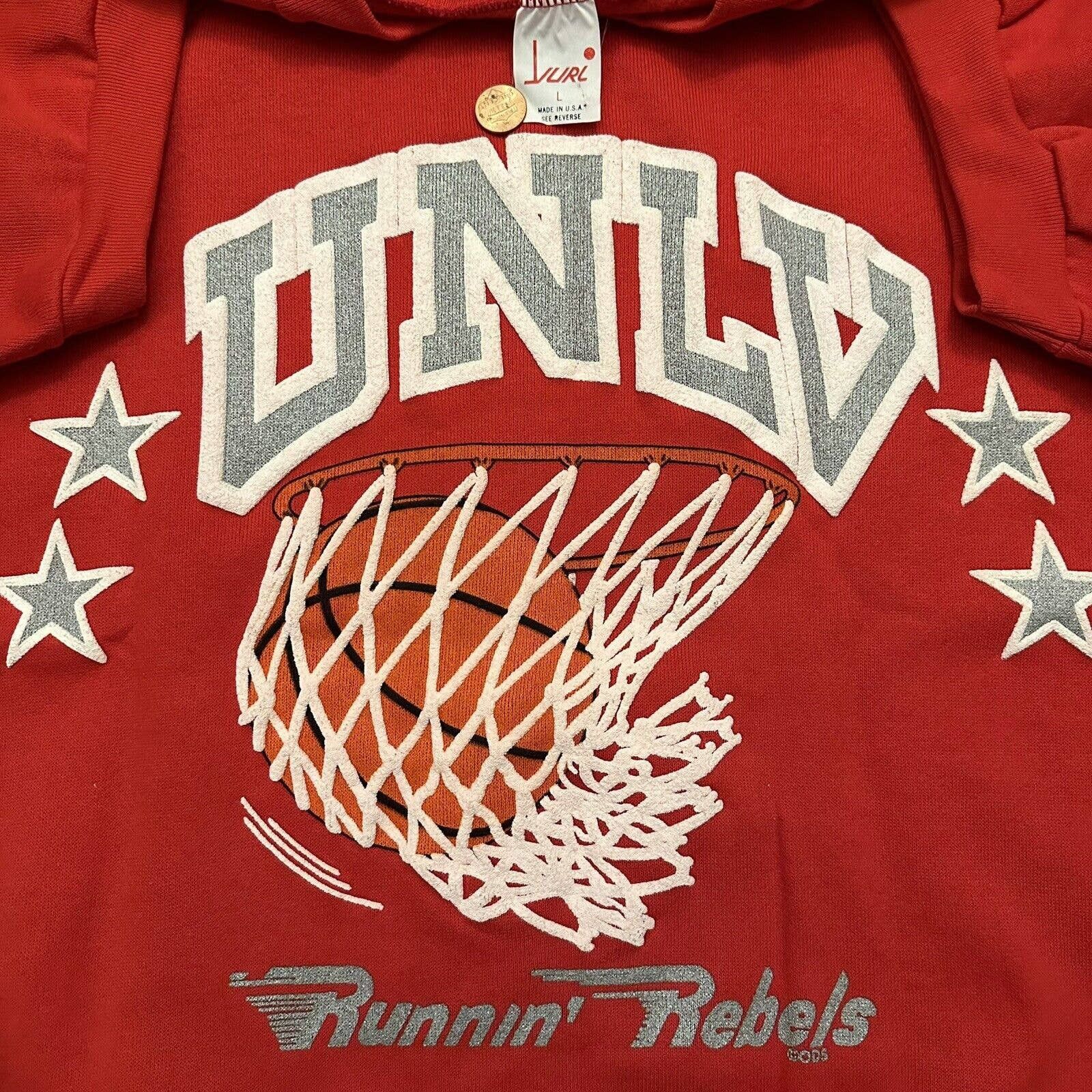 NWOT Vintage 90s UNLV Running Rebels Short Sweatshirt NCAA