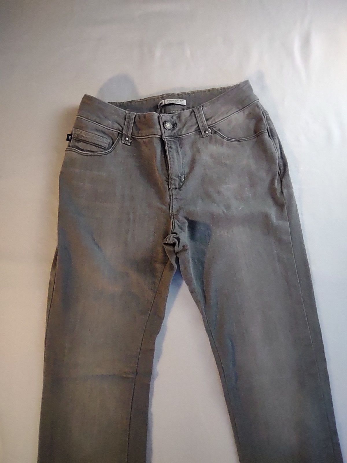 Lee Lee Perfect Fit Just Below Waist denim jeans gray ash wash Size 28" / US 6 / IT 42 - 1 Preview