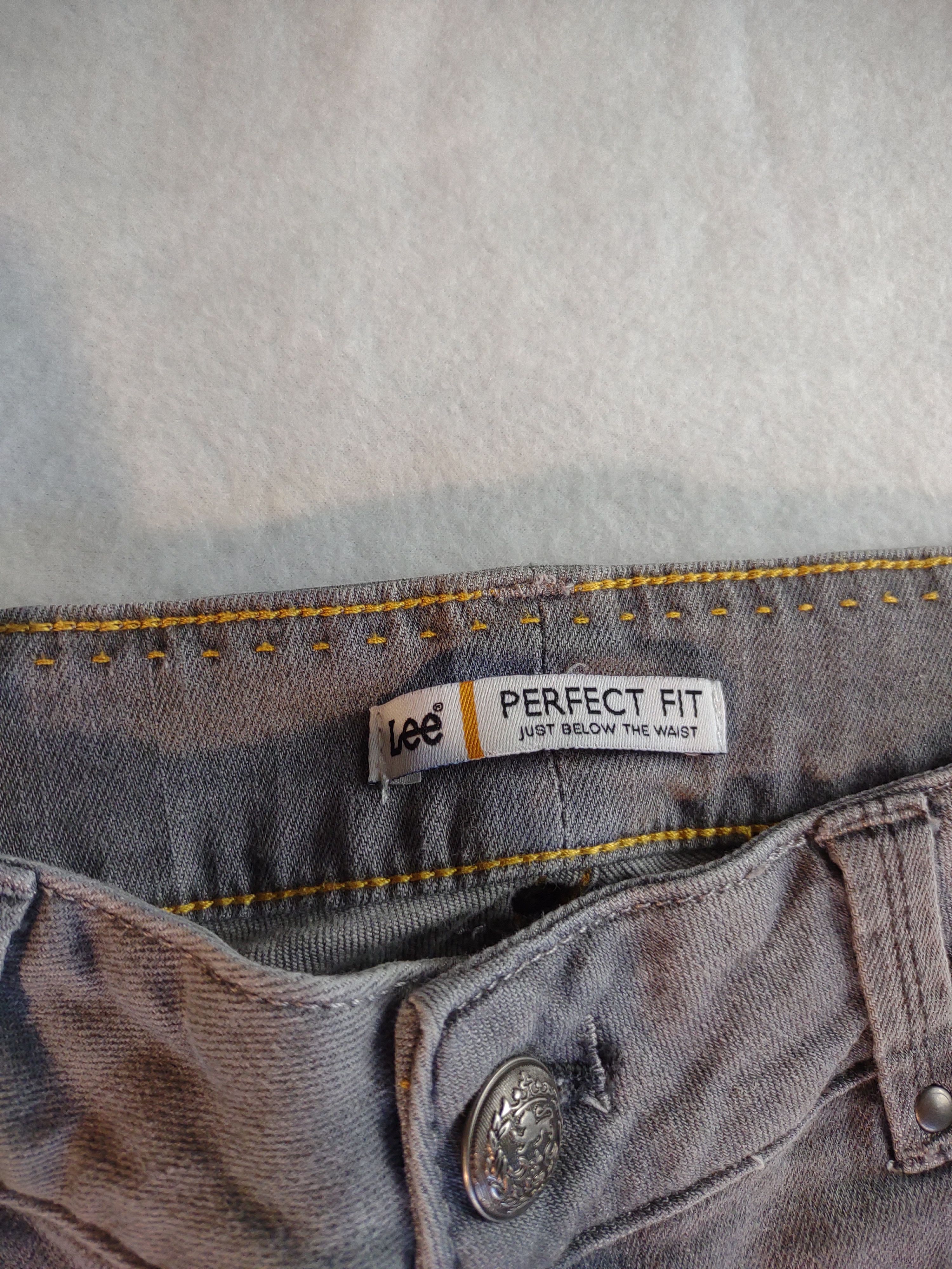 Lee Lee Perfect Fit Just Below Waist denim jeans gray ash wash Size 28" / US 6 / IT 42 - 10 Thumbnail