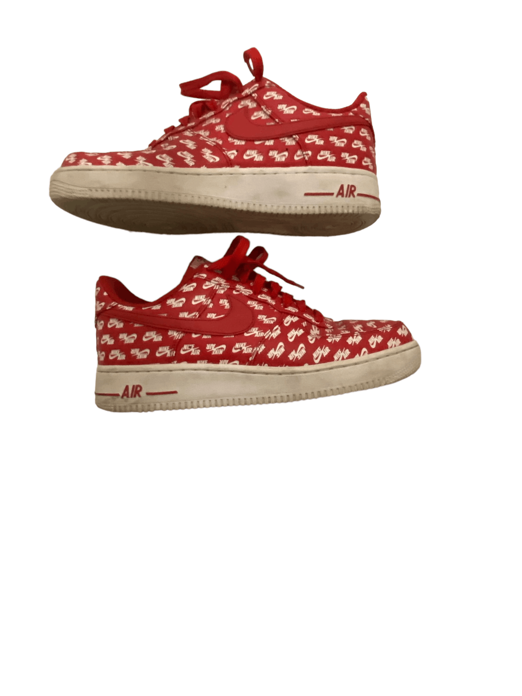 nike air force 1 low all over logo red