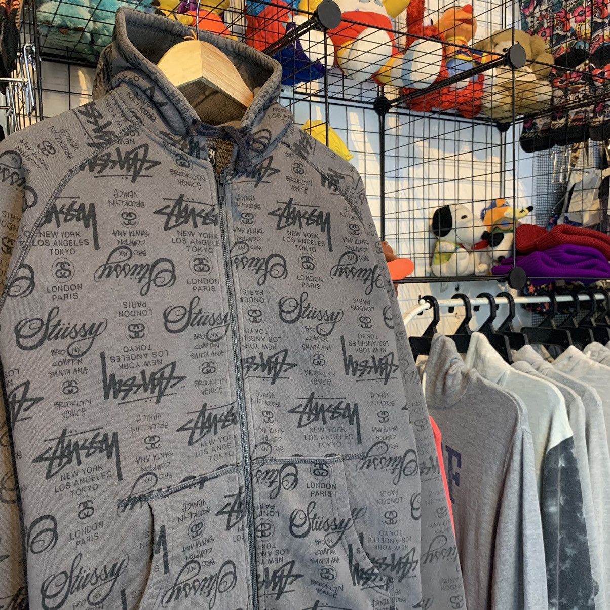 Vintage Stussy College Tour Hoodie Size L