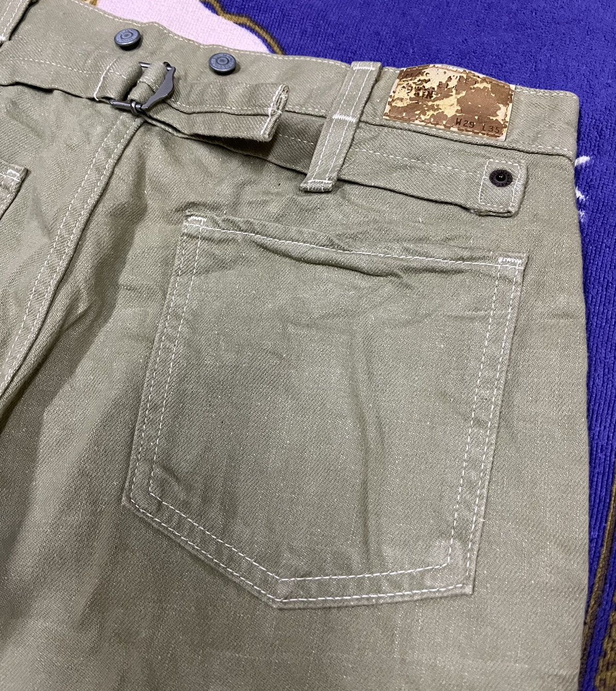 Edwin MHL MARGARET HOWELL x EDWIN Buckle Back Pant x Rare Size US 31 - 7 Thumbnail
