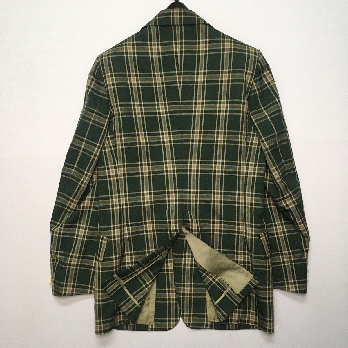 Japanese Brand × Vintage Sub Urban Plaid Green Checker Blazer Jacket Coat Size 46R - 6 Thumbnail