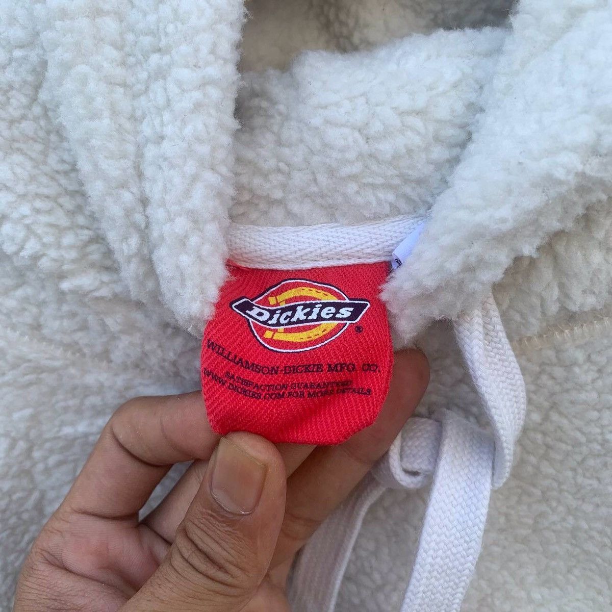 Dickies × Japanese Brand 1990’s Vtg Dickies Box Baggy Sherpa Fleece Hooded RARE!! Size US XL / EU 56 / 4 - 10 Thumbnail