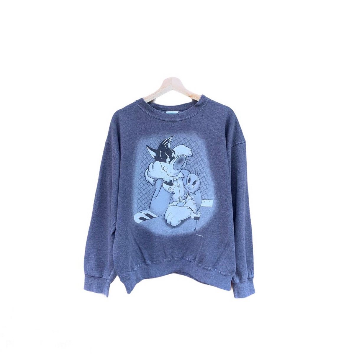 Vintage × Warner Bros BEST OFFER 🔥 90s Looney Tunes By Warne Bross Crewneck Faded Size US L / EU 52-54 / 3 - 1 Thumbnail