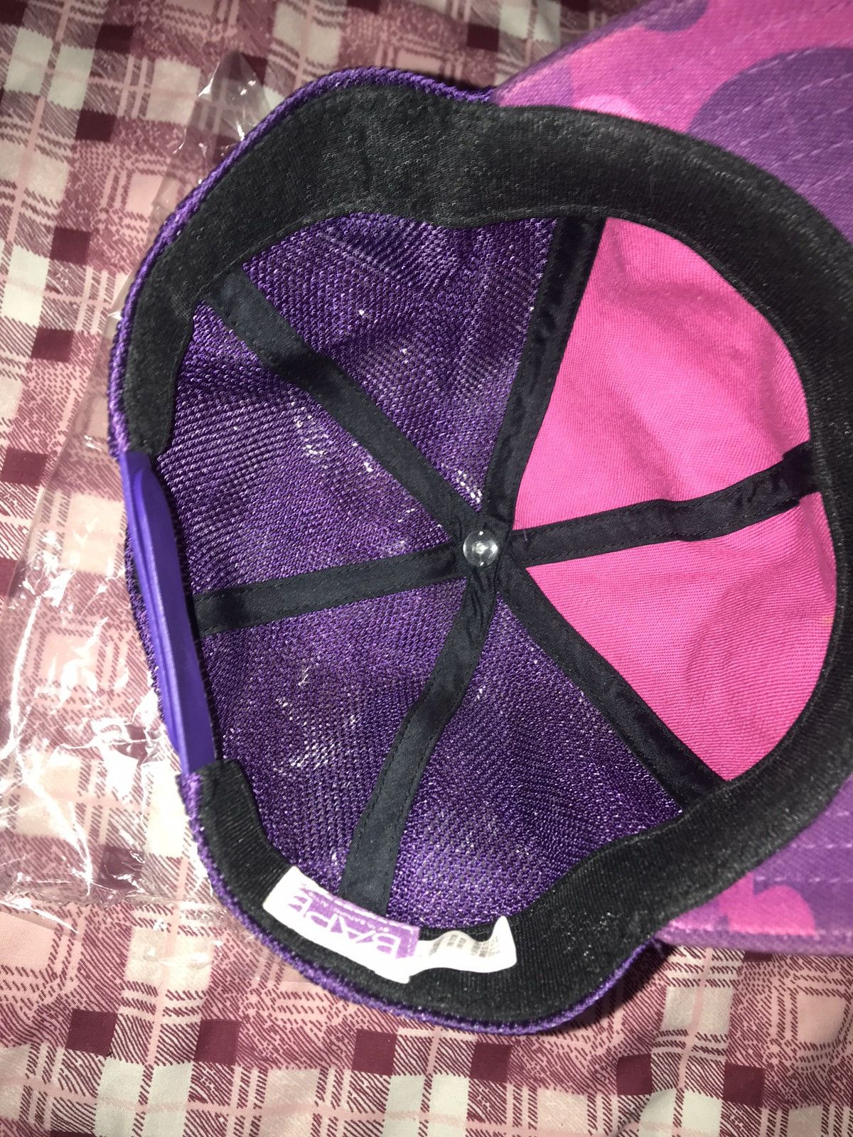 Bape Bape OG purple camo NYC Gotham logo trucker hat cap Size ONE SIZE - 3 Thumbnail