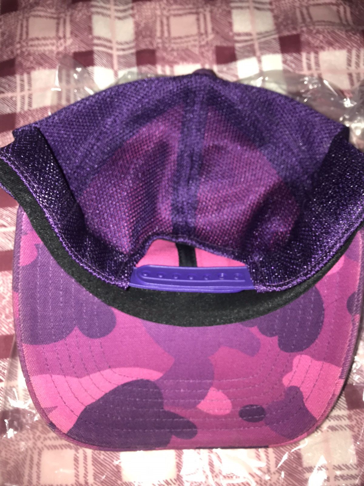 Bape Bape OG purple camo NYC Gotham logo trucker hat cap Size ONE SIZE - 2 Thumbnail