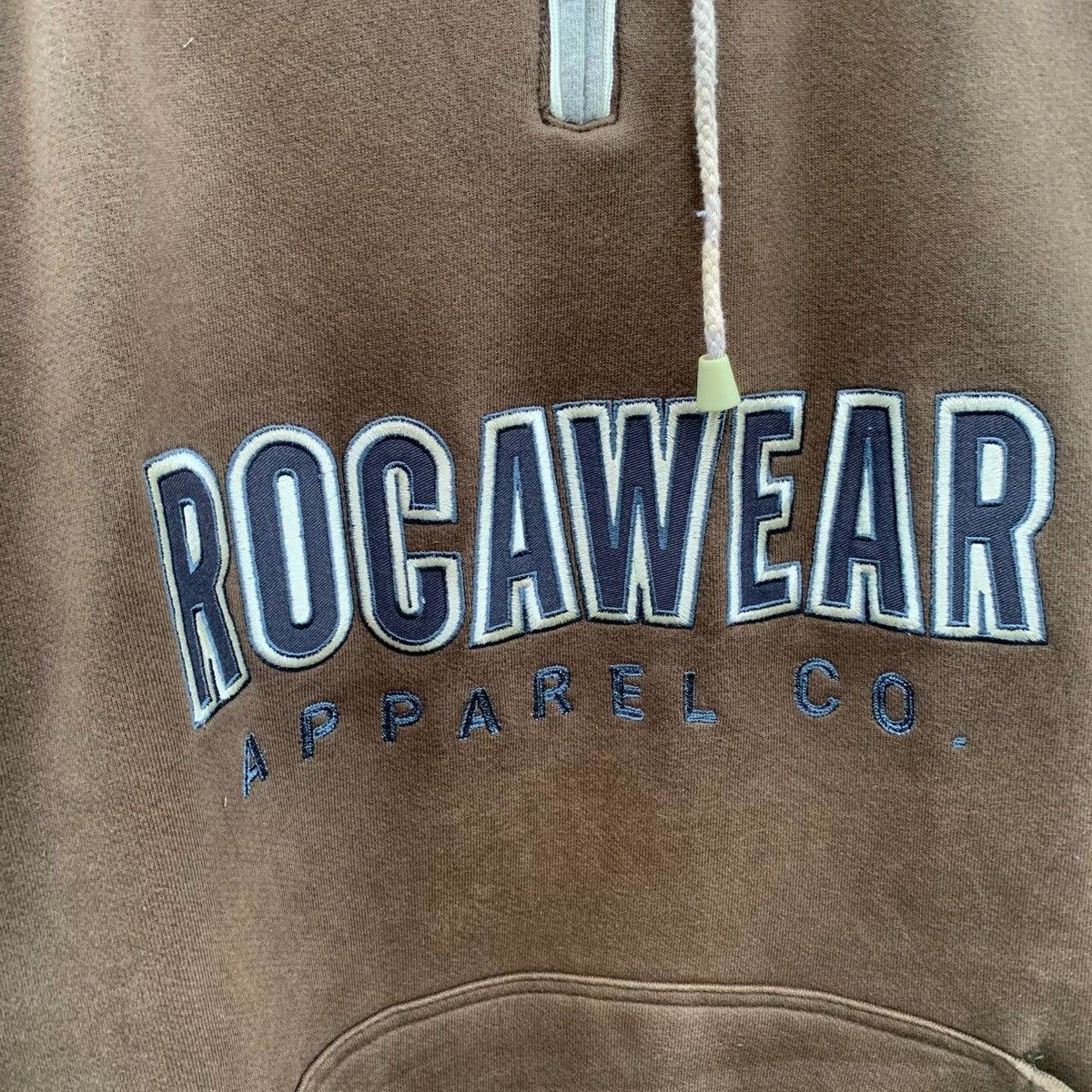 Japanese Brand × Rocawear × Vintage Vintage ROCAWEAR Spell Out Quarter Zip Baggy Pullover Sweat Size US XL / EU 56 / 4 - 4 Thumbnail