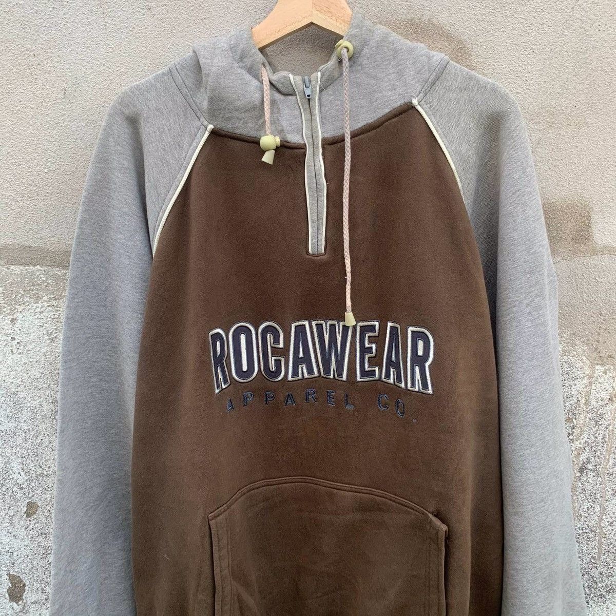 Japanese Brand × Rocawear × Vintage Vintage ROCAWEAR Spell Out Quarter Zip Baggy Pullover Sweat Size US XL / EU 56 / 4 - 3 Thumbnail